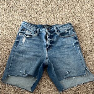 Judy Blue Jean Shorts Blue Distressed Cut-Offs
